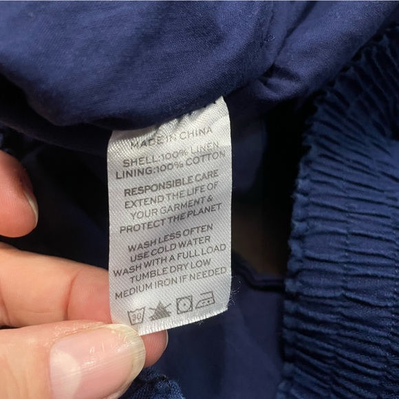 Hill House The Paz Top And Skirt in Navy‎ Linen Size L/XL Summer Preppy Feminine - Picture 12 of 15